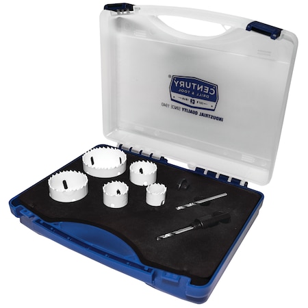 Century Drill & Tool 9 Piece Shark Tooth Bi-Metal Hole Saw Set 05906